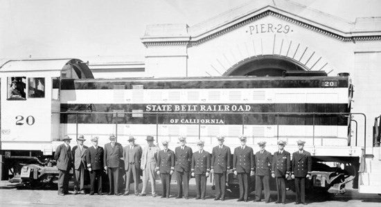 State Belt Railway Of California #25 Black & White Print